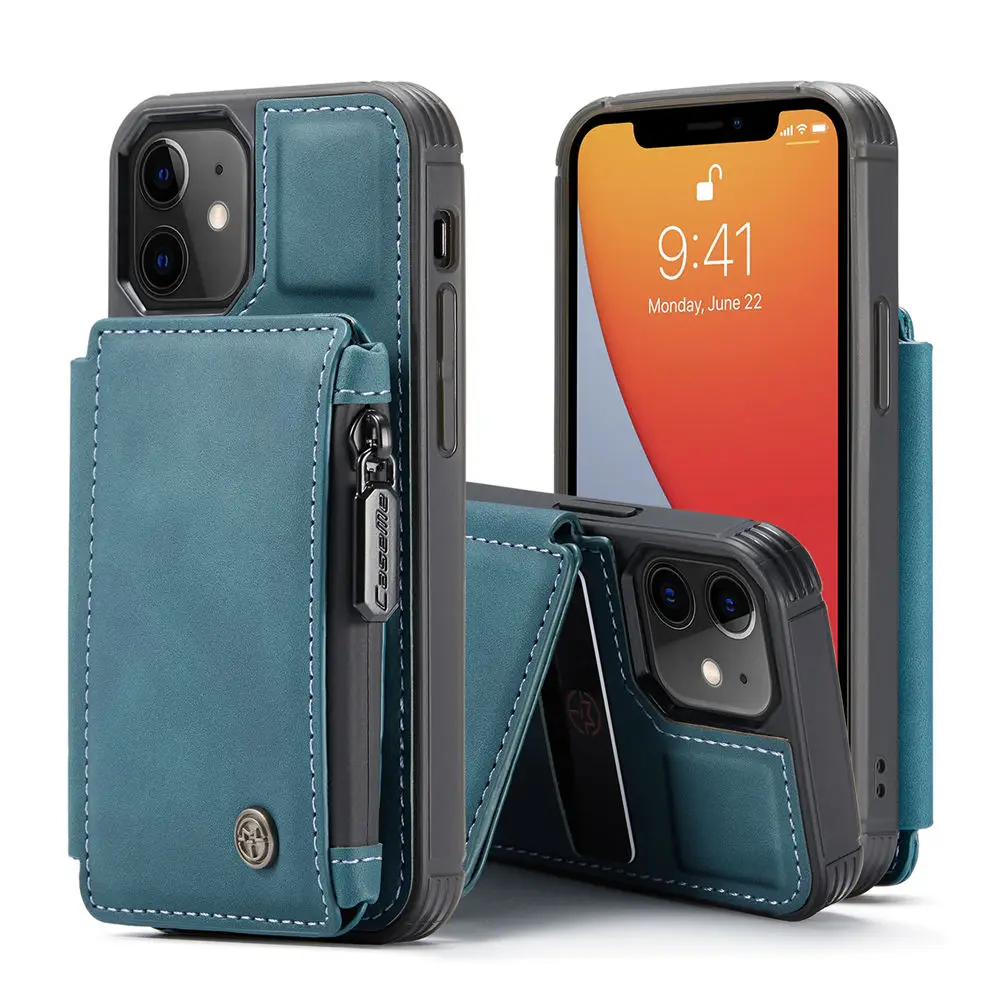 

Чехол для iPhone 12 Mini, роскошный Магнитный кошелек, кожаный флип-чехол для телефона, кредитных карт, ударопрочный чехол с держателем для iPhone 12 ...