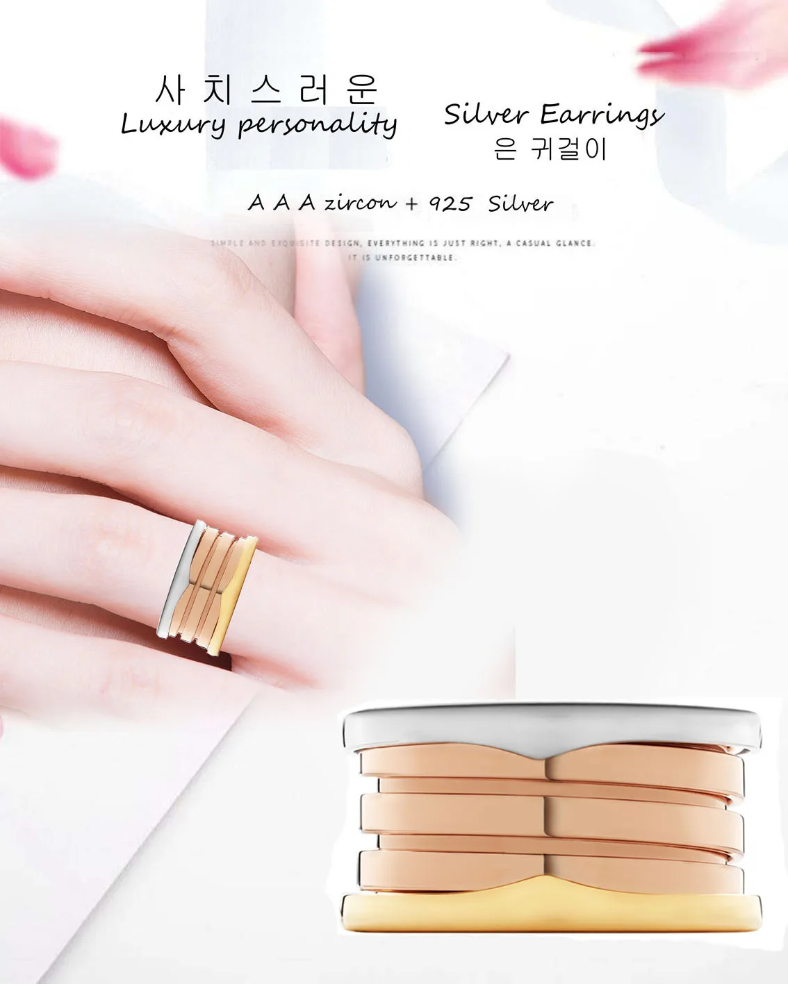 

925 пробы Серебряное атмосферное роскошное классическое кольцо 2021 для мужчин и женщин