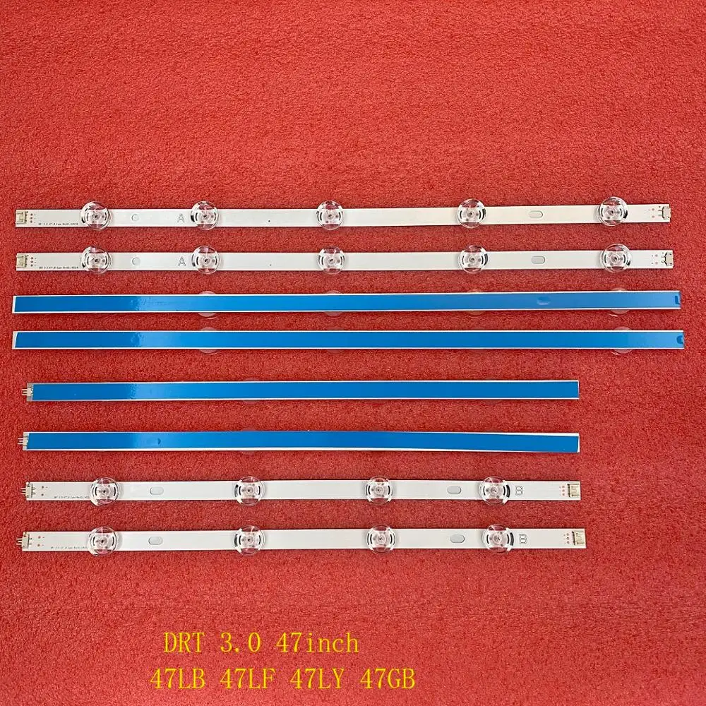 

5set=40pcs LED Backlight strip For LG 47LB600 47LB5800 47LB6500 innotek DRT 3.0 47 inch A B 6916L-1715A 1716A 6916L-1961A 1962A