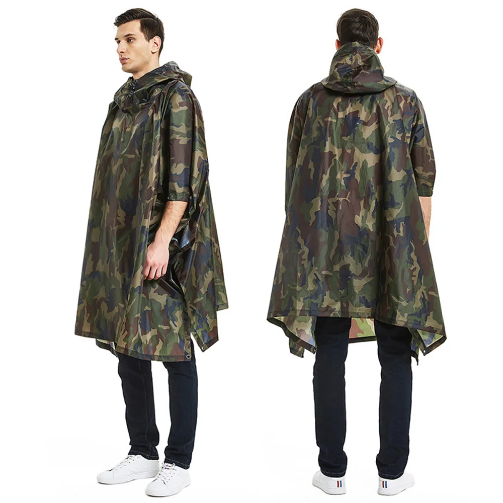 Уличный Камуфляжный дождевик Военный Тактический Многофункциональный для