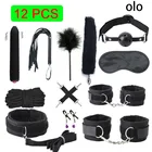 Аксессуары для взрослых, кожаные бондажные наборы для БДСМ, наручники, секс-игрушки, кнут, кляп, хвост, женские и мужские сексуальные аксессуары