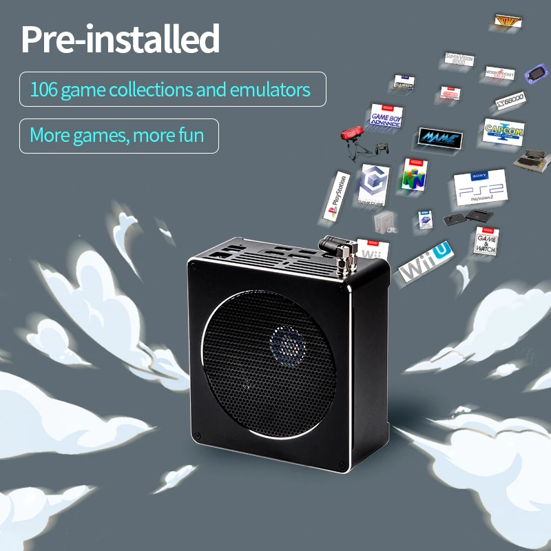 Super Console X Mini PC Box Retro Video Game Console For PS3PS2WIIDCSega SaturnN64 WIN10 Pro+Batocera Built-in 63000+ Games