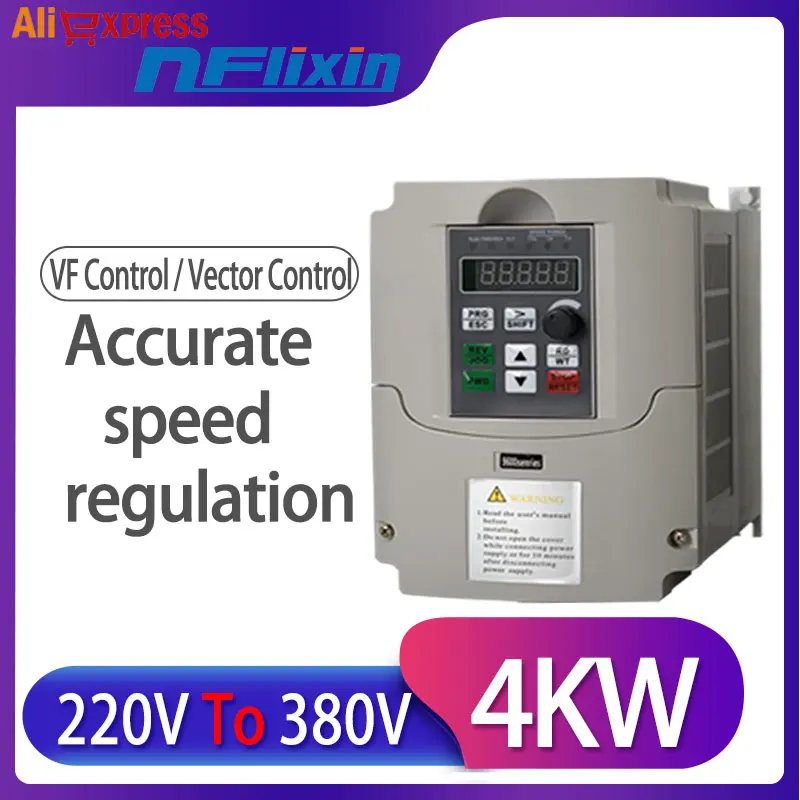 2.2kw/4kw /5.5kw/7.5kw/11kw 220v single phase input 380v 3 phase output AC Frequency Inverter  AC drives /frequency converter Nf