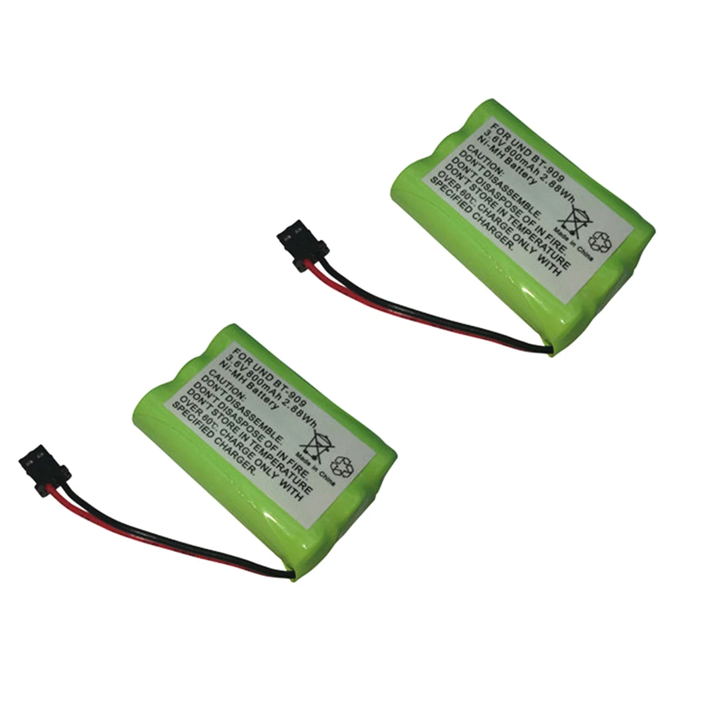 2PCS 1 шт. аккумуляторная батарея для беспроводного телефона uniden BT-909 BT909 3* AAA Ni-MH 800mAh 3,6 V перезаряжаемые батареи - Цвет: 2PCS