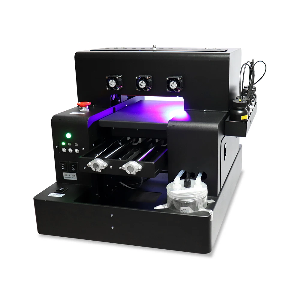 Автоматический A4 UV принтер UV планшетный принтер для бутылки чехол для телефона стеклянный металлический аппарат для печати на дереве с бесплатным программным обеспечением RIP9.0