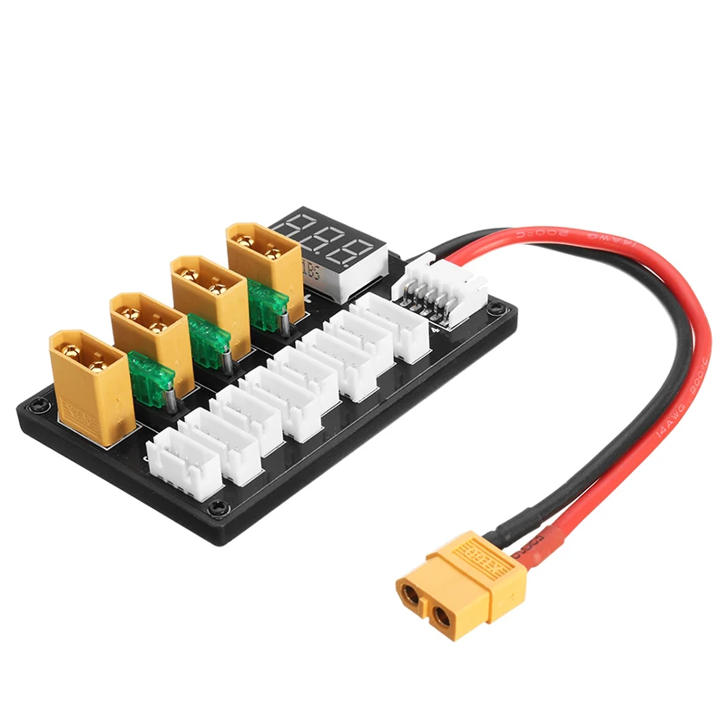 Параллельная плата 3-4S XT60 Pro с дисплеем напряжения для зарядного устройства IMAX B6