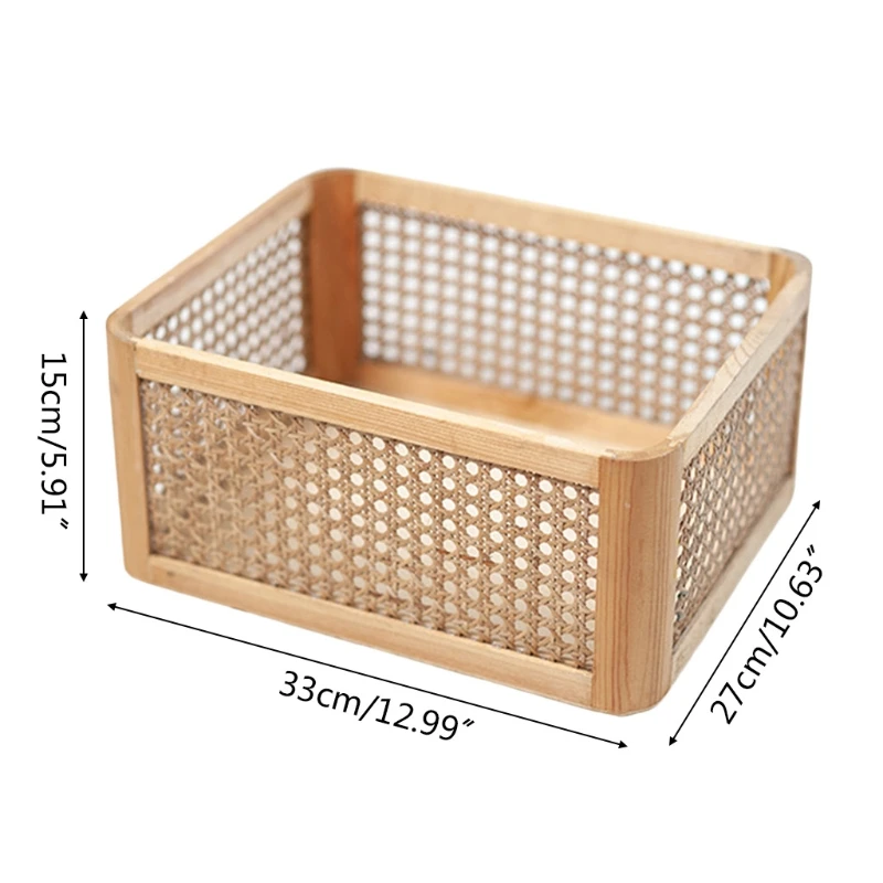 

Newborn Photography Props Basket Infant Photo Shooting Square Weave Wooden Box