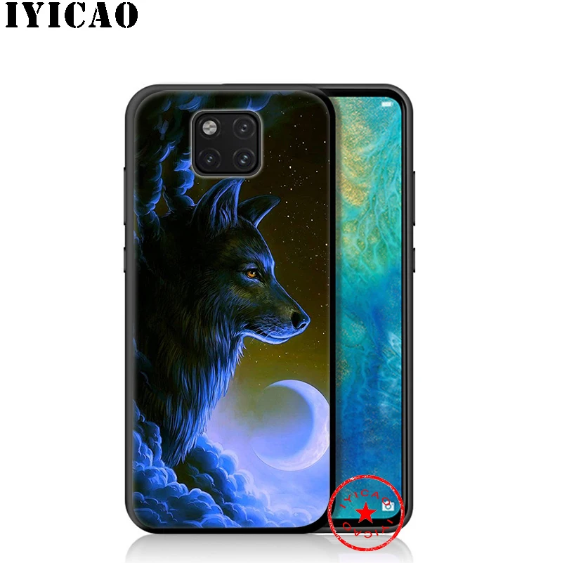 IYICAO Wolf Cool Animal Night мягкий чехол для huawei P30 P20 P10 P9 P8 2017 2016 2015 P Smart Z Plus 2019 mate 20 10 Lite Pro Mini |