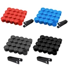 Колпачки защитные для автомобильных гаек, 17 мм, 20 шт., колпачки на Колесные гайки автомобиля + 1 зажим, антикоррозийная Крышка для винтов ступицы, Внешнее украшение