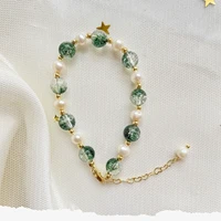 green ghost freshwater pearl bracelet female korean fashion crystal couple girlfriend bracelet birthday gift bracelet wholesale