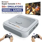 Супер консоль X Pro 4K HD Wi-Fi Ретро видеоплеер предварительно сохраненный 50000 + игр 50 + эмуляторы Мини ТВ приставка для PS1N64DCPSP Мультиплеер