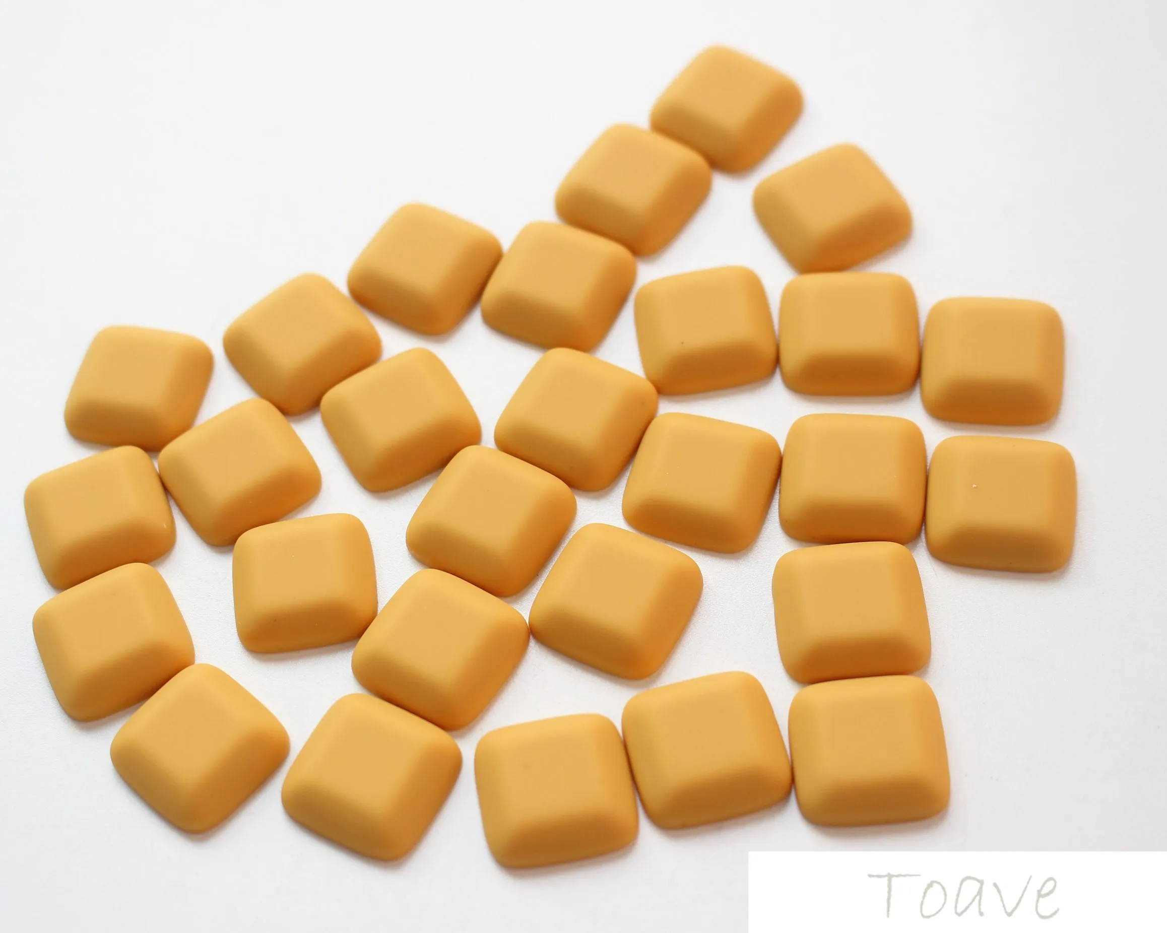 Autumn/winter model rubber-felt half-pill resin square patch ear nail ring Japanese diy hand-made material accessories | Украшения и