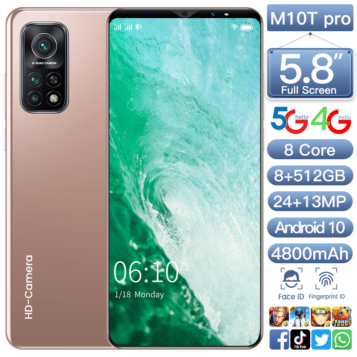 

Android 10, 5,8 , 8 + 512 , 4800