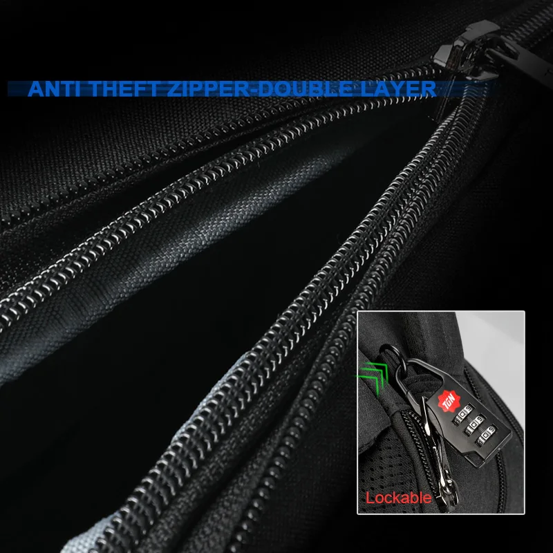 Tigernu новый мужсуой Рюкзак брызгозащитный Анти Вор USB Зарядка Многослойная