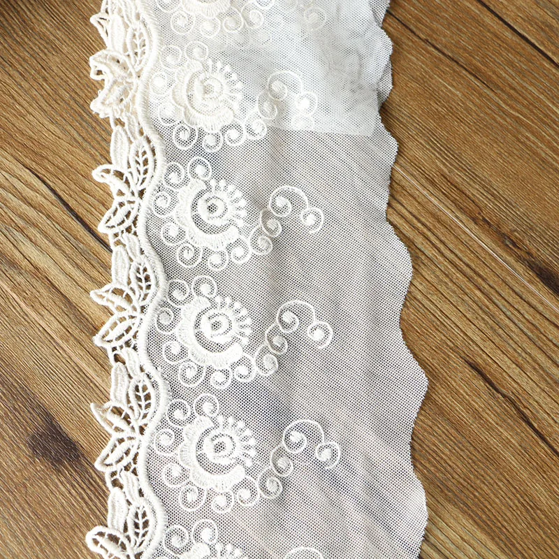 2 ярда белое кружевное платье с цветочной вышивкой ширина 15 см|Кружево| |