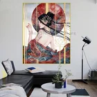 Набор для алмазной вышивки сделай сам, картина из квадратных страз 5D с японской гейши, рукоделие с цветами, GG4778