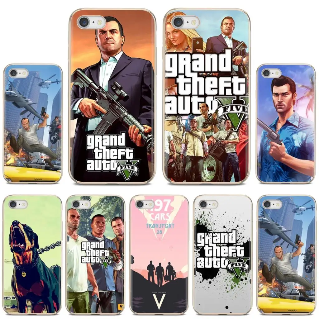Силиконовый чехол Grand Theft Auto V GTA 5 для Samsung Galaxy A10 A40 A50 A70 A3 A5 A7 A9 A8 A6 Plus 2018 2015 2016 2017 |
