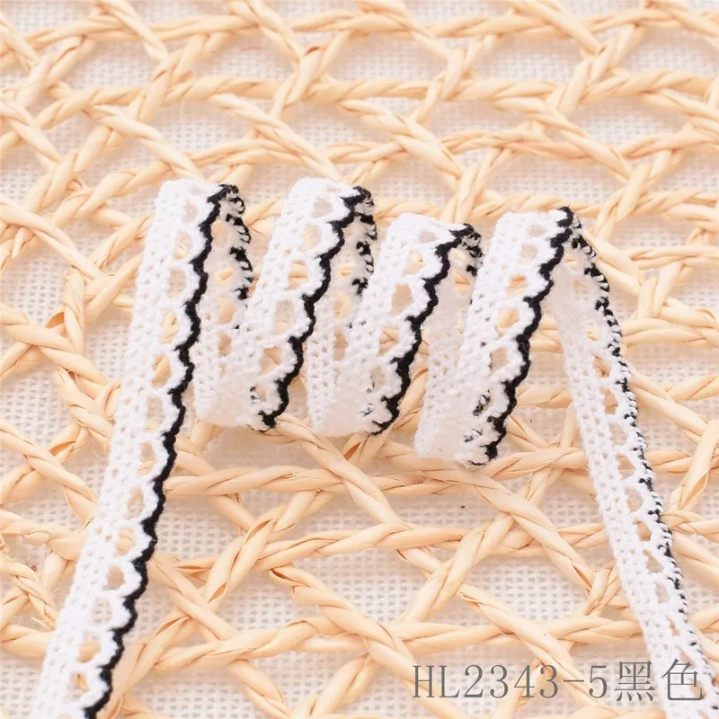 100 ярдов Классическая двухцветная хлопковая нить 0 9 см кружевная Текстильная
