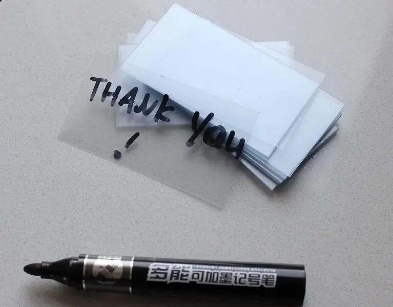 

Size 50*90mm Ultra Thin Translucent Slight Matte Acetate Sheet Plastic PVC Business Card 100/200/300/500 You Choose Quantity