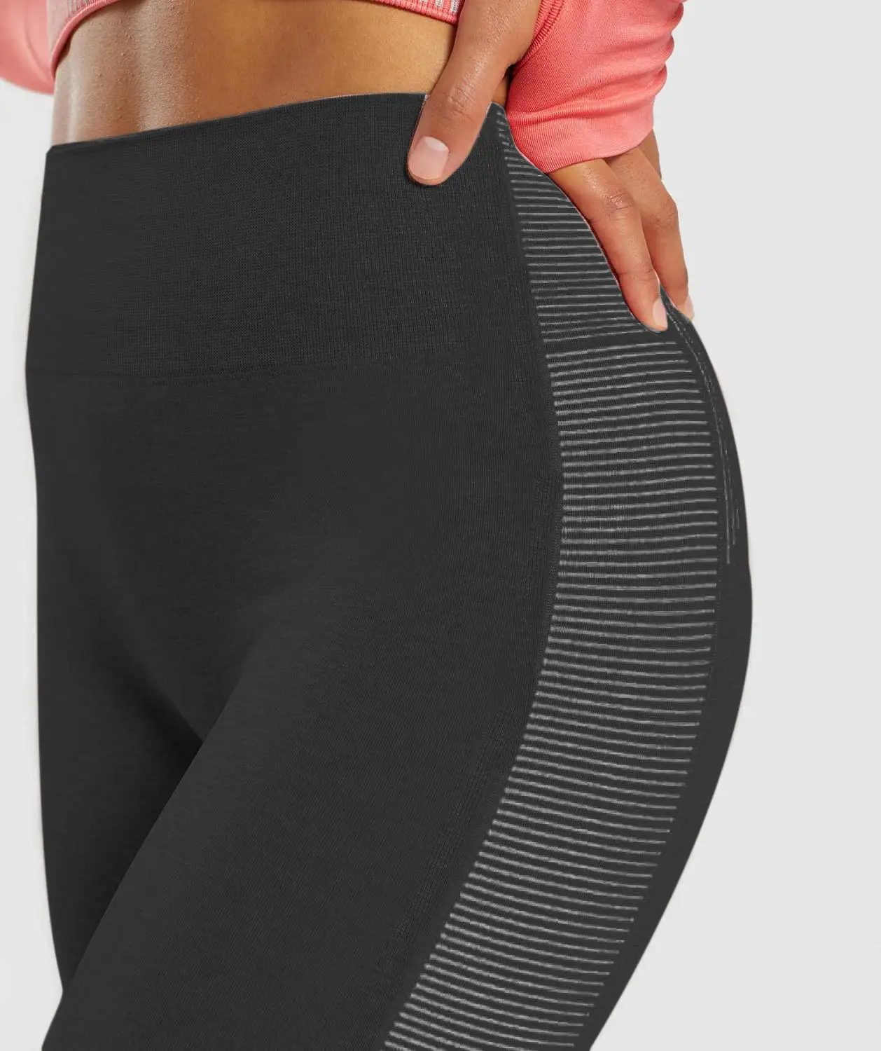 Новейший дизайн полосатые леггинсы безупречные трикотажные колготки для