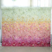 3d artificial flowers wall backdrop wedding decoration flower panel mat 6040cm gradience color