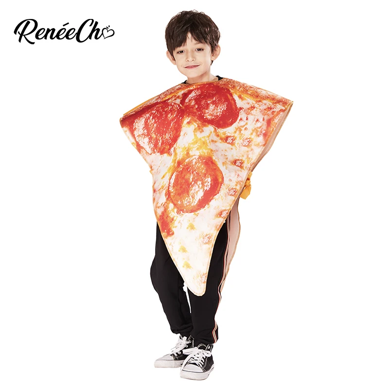 Reneecho Halloween Costume For Kids Pizza Slice 7-10 Years Old Boys Cosplay Role Play Carnival Party |