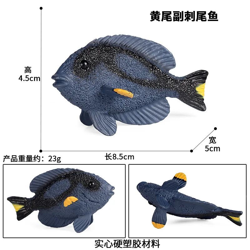 Морской Мир маленькие животные модель Милый Королевский синий лиса Танг рыба