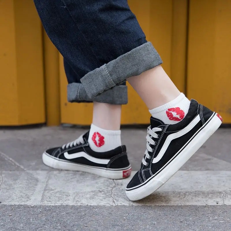 Милые женские носки в Корейском стиле Харадзюку модные повседневные забавные