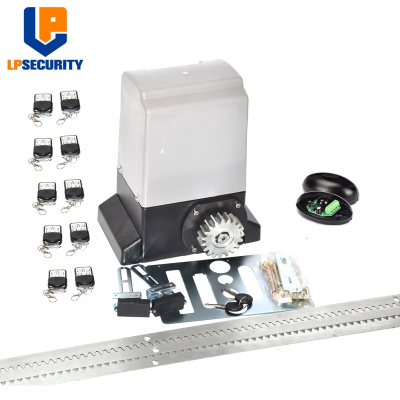 Lpsecure раздвижной мотор для ворот 220VAC 1000 кг + 2 пульта 4 метра зубчатой стойки|Наборы