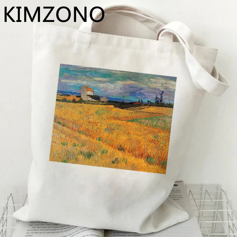 

Сумка для покупок Van Gogh, холщовая Экологически чистая Сумка-тоут из джута, многоразовая сумка из джутовой ткани, сумка из джута, под заказ