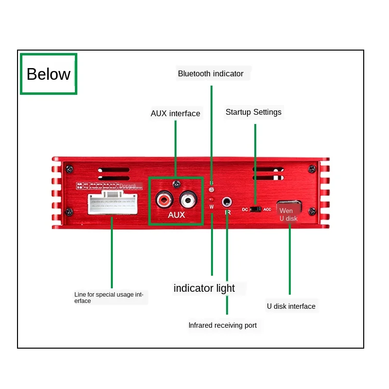 Автомобильный усилитель 4-канальный четырехканальный Аудиопроцессор
