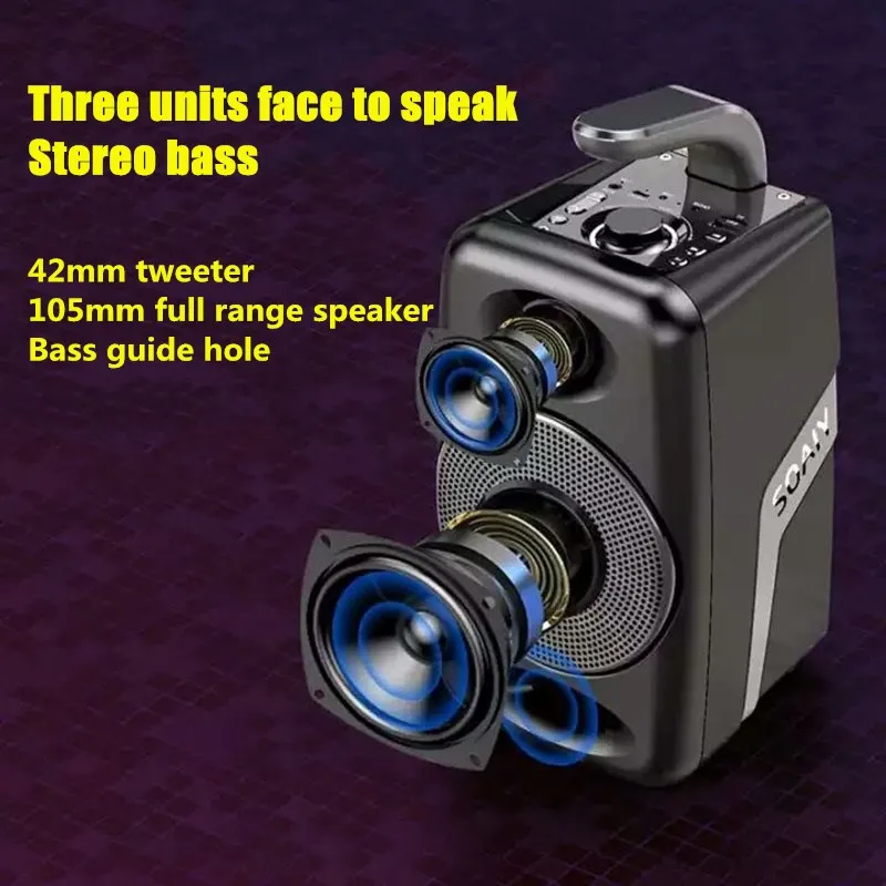 Портативная звуковая колонка Caixa de Som квадратный танцевальный супер сабвуфер