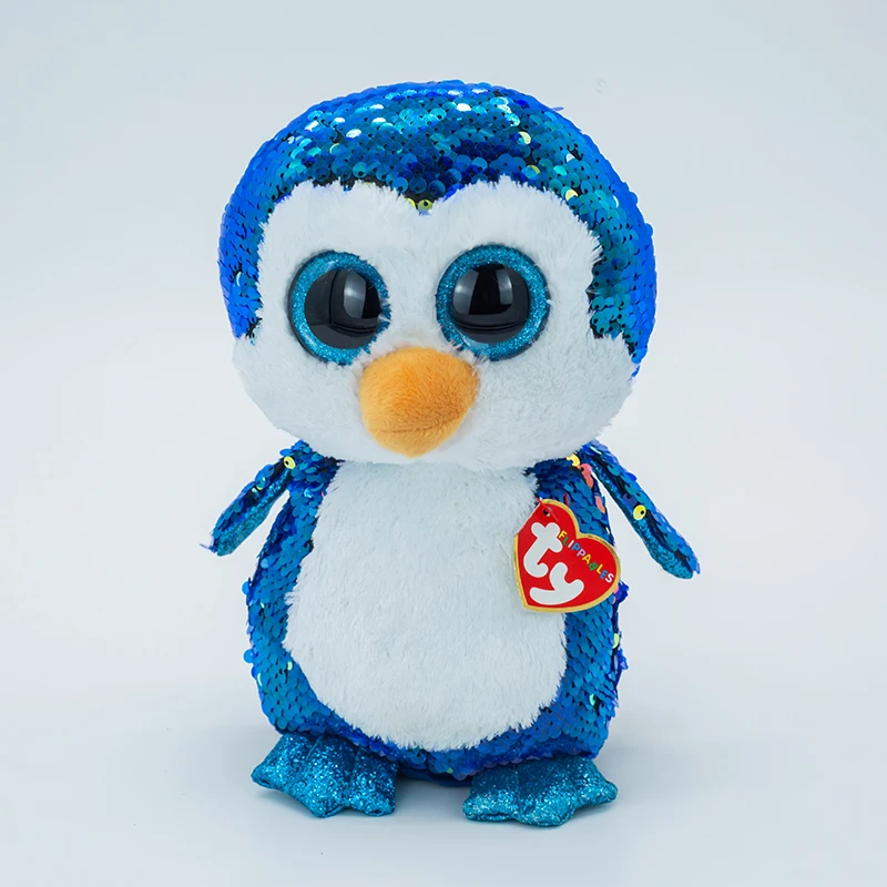 Ty Beanie Boos пайетки серии крутые детские плюшевые игрушки Меняющие цвет динозавр