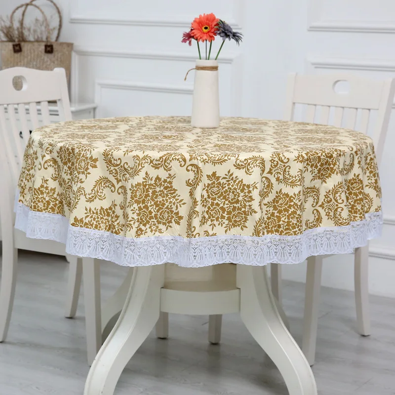 

Thickened round tablecloth eco-friendly plus velvet plastic large round tablecloth round tablecloth PVC tablecloth waterproof