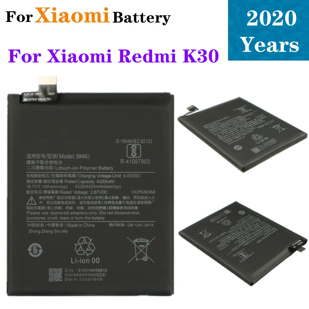 Bater&iacute;a de repuesto para Xiaomi Redmi K30 Ultra, 4420mAh, li-lon, tel&eacute;fono, 100%-0