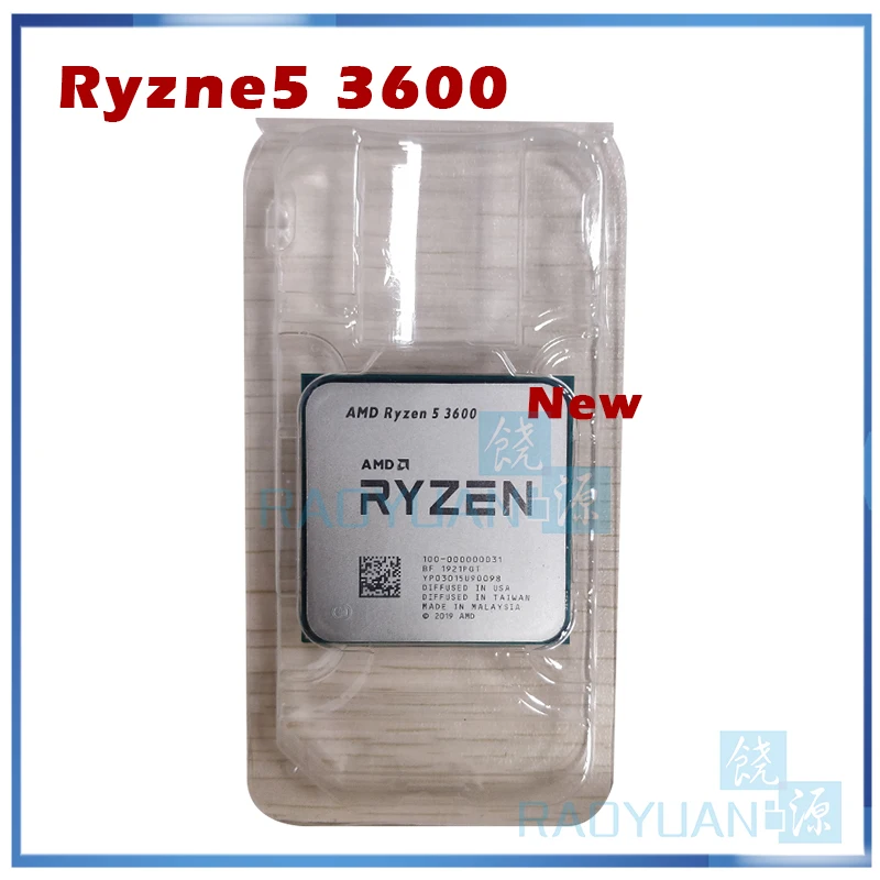 Новый процессор AMD Ryzen 5 3600 R5 3 6 ГГц шестиядерный двенадцатипоточный 7 нм 65 Вт L3 = 32M