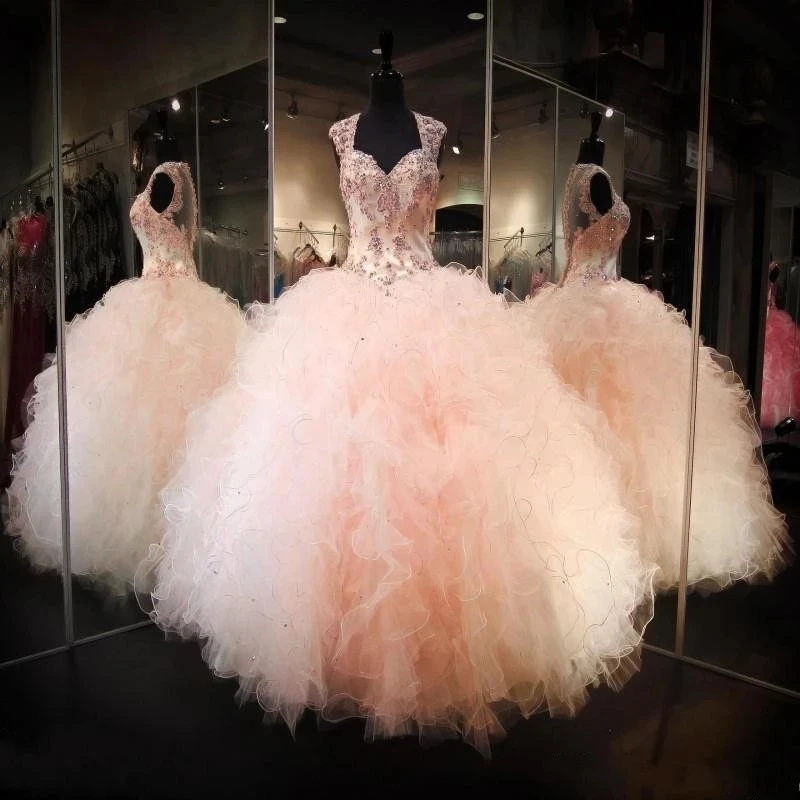 Angelsbridep Тюлевое бальное платье платья для Quinceanera пышные с рукавами-крылышками и