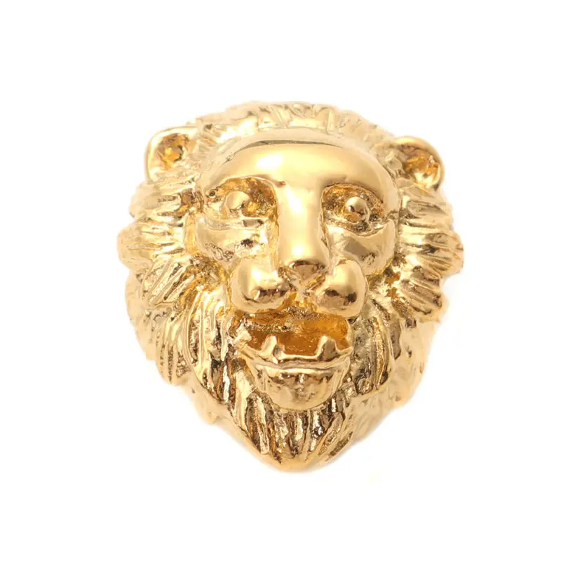 Новинка 304 бусины из нержавеющей стали с изображением Льва и золота для