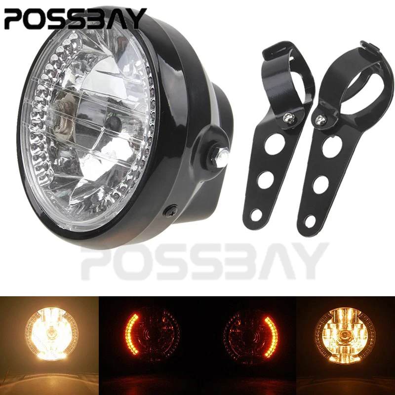 Фара мотоциклетная POSSBAY 6 3 дюйма 35 Вт H4 12 В|headlamps light|light signallight turn signal |
