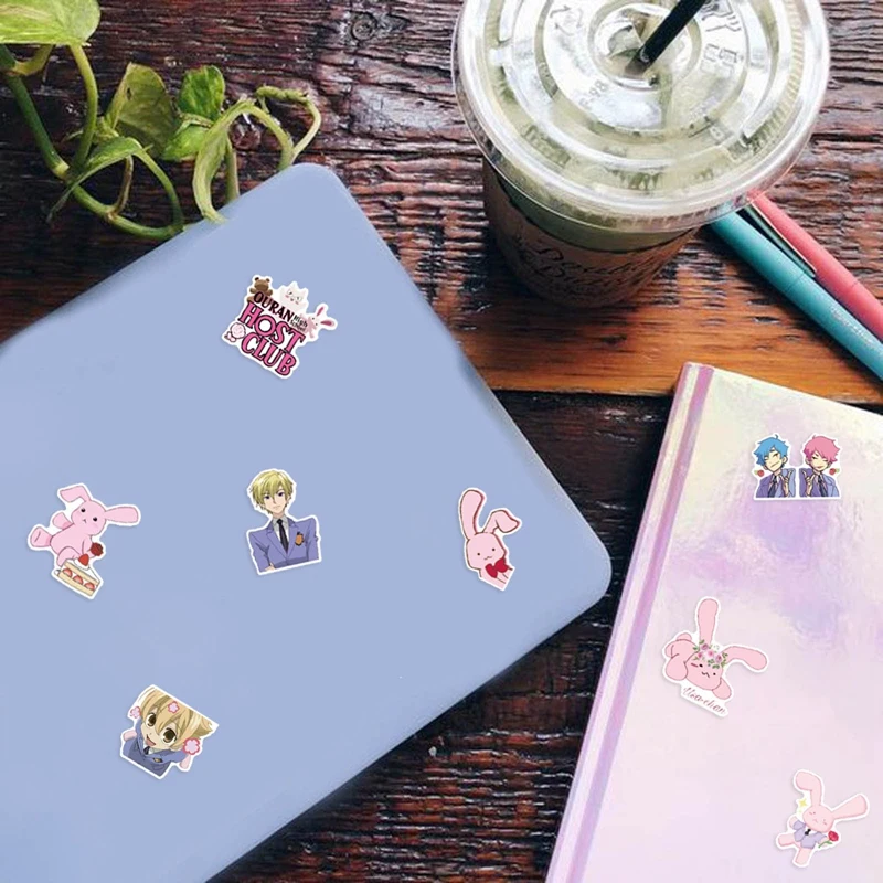 

50pcs Anime Ouran High School Host Club Graffiti Sticker Waterproof Decal Skateboard Sticker Laptop Case DIY