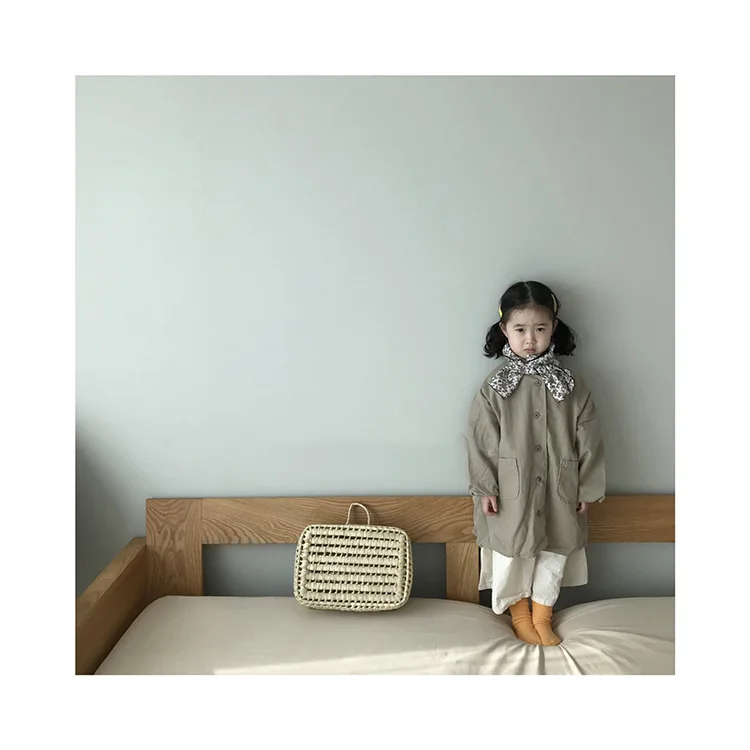 СВОБОДНЫЙ Модный тренчкот в Корейском стиле для мальчиков и девочек на осень