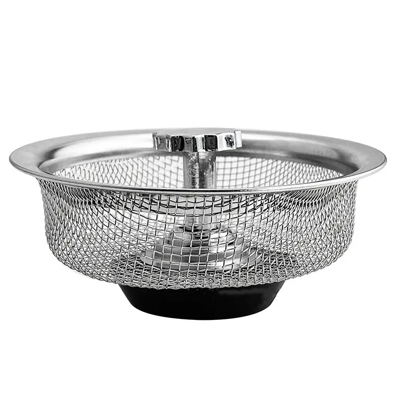

1PCS Stainless Steel Sink Strainer Waste Disposer Hair Sewer Outfall Filter Anti bloking Floor Drain Bathroom Kitchen Accessorie