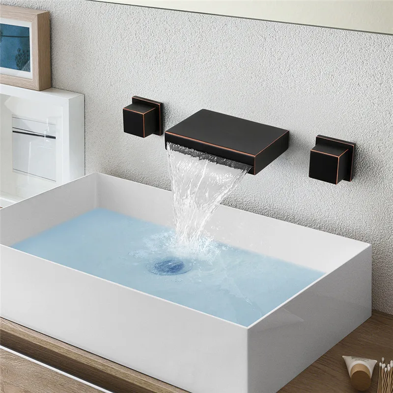 Смеситель для ванной латунный с 2 ручками и 3 отверстиями|Смесители бассейна| |