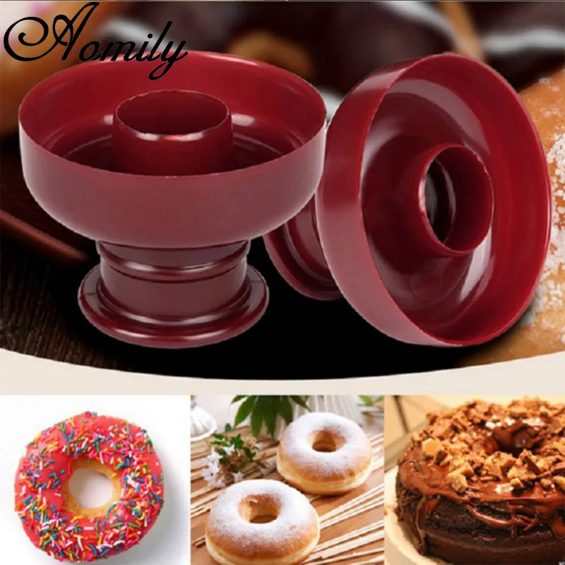 Aomily 1Pcs DIY Baking Tool Donuts Maker Mold Food Grade Plastic Doughnuts Cutter Fondant Cake Bread Desserts Bakery Mould | Дом и сад