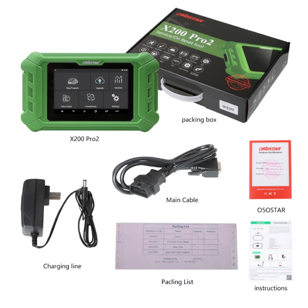 Инструмент для сброса масла OBDSTAR X200 Pro2 поддержка масла/TPS/ EPB/ ABS сброс угла наклона