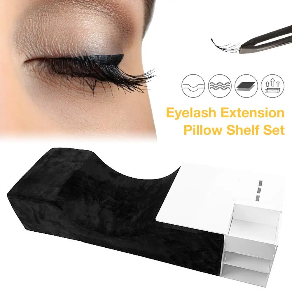 

Eyelash Extension Pillow Grafting Eyelashes Lash Pillow Neck Support Ergonomic Curve Memory Foam Makeup Tools For Beauty Salon