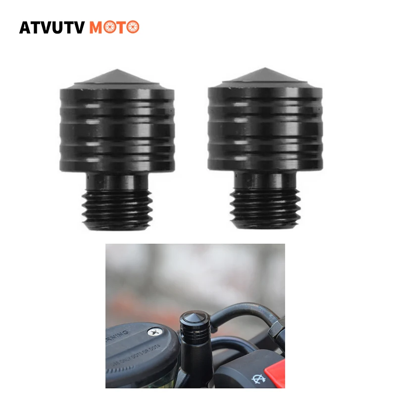 1 Pair M8 M10 8mm 10mm Motorcycle Mirror Adapters Rearview Mirrors Conversion Bolt Holder Screws Right Thread