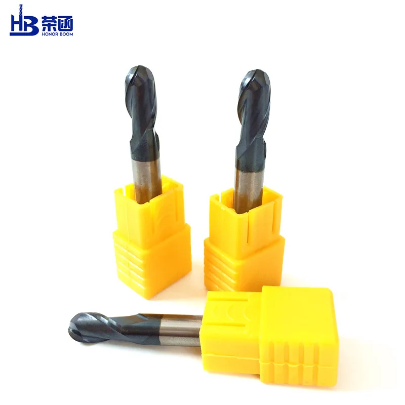 

HRC45 2F Ball Nose End mills CNC Cutting milling Tungsten Carbide CNC Router Bit Milling Tools R0.5mm 1mm 2mm 4mm 6mm