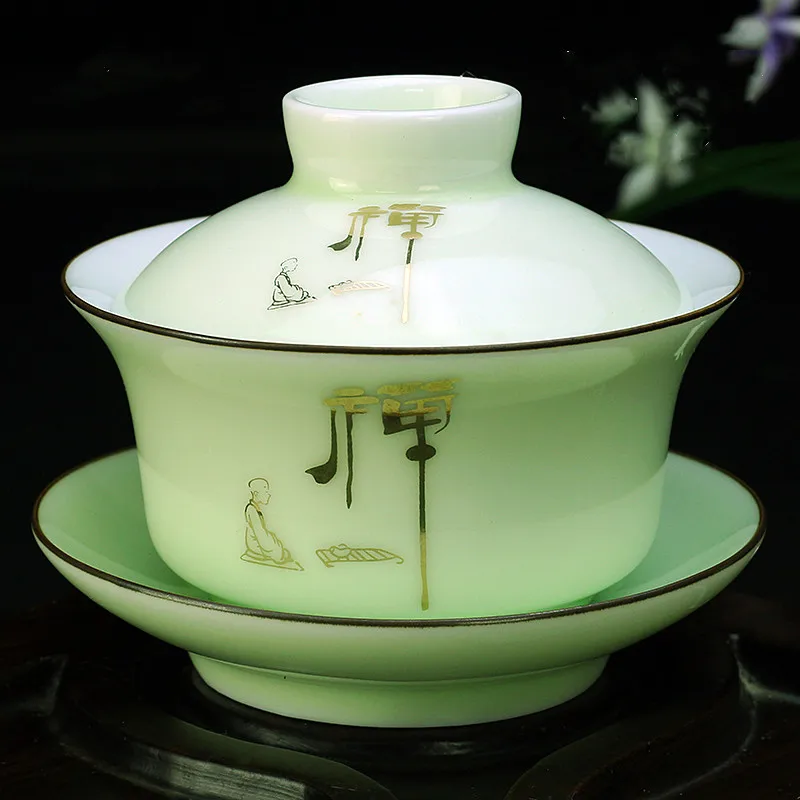 Китайский чайный сервиз Gaiwan голубой и белый фарфоровый китайский чайная чашка