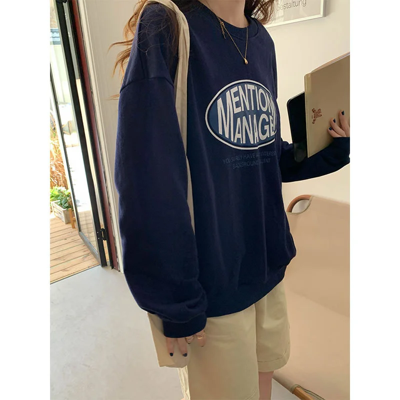 

Real Shot Round Neck Long Sleeve Sweater for Women 2021 New Spring and Autumn.Kio
